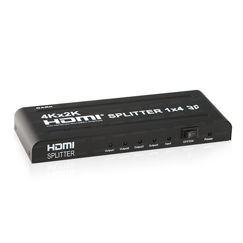 DARK 4port (1 Giriş / 4 Çıkış) HDMI Çoğaltıcı / Dağıtıcı (Splitter)