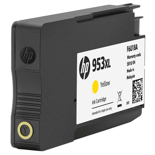 HP 953XL F6U18A Yüksek Kapasiteli Sarı Orijinal Mürekkep Kartuşu