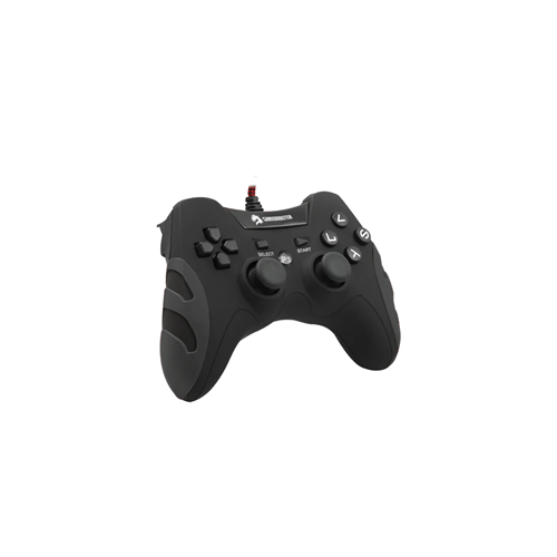GAMEBOOSTER GB-J54B USB Kablolu Oyun Kolu, Çift Titreşim Motorlu, Ergonomik Siyah Tasarım, PC ve PS3 Uyumlu Gamepad