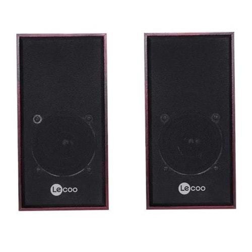 LECOO DS105 1+1 Siyah 5w RMS Hoparlör Ahşap