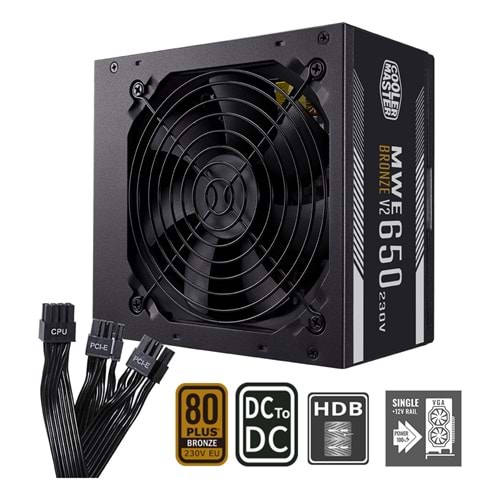 COOLERMASTER 650W 80+ BRONZE CMP510 TG CP510-KGNN65-S01 4-ARGB Fanlı Gaming Mid-Tower PC Kasası