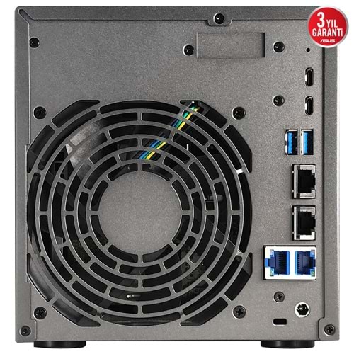 ASUSTOR 4diskli RYZEN V3C14-16GB DDR5 ECC RAM-2-10GbE Nas Server LOCKERSTOR 4 Gen3 AS6804T / 90IX01T4-BW3S00