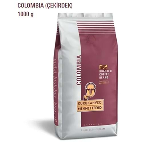 Mehmet Efendi Colombian 1000gr Çekirdek Kahve (Roasted) Net WT 35,2 OZ 