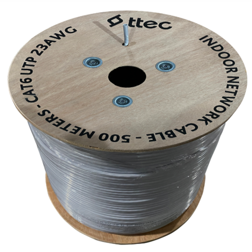 TTEC 500metre 23AWG Gri CCA CAT6 KBL-CAT6-23CCA/IN500 İç Mekan Kablo