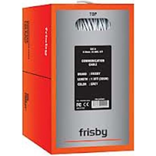 FRISBY 305metre 23AWG Gri CAT6 Kablo FR-CAT601