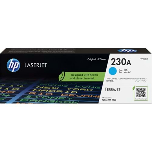 HP 230A Mavi (Cyan) LaserJet Toner Kartuşu (W2301A)