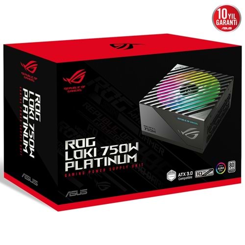 ASUS 750w 80+ Platinum ROG LOKI SFX-L 750W Tam Modüler SFX Power Supply / 90YE00N4-B0NA00