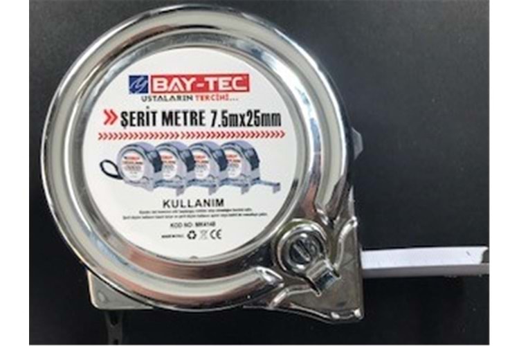 Bay-Tec Mk4148 7.5Mt 25MM Krom Şerit Metre
