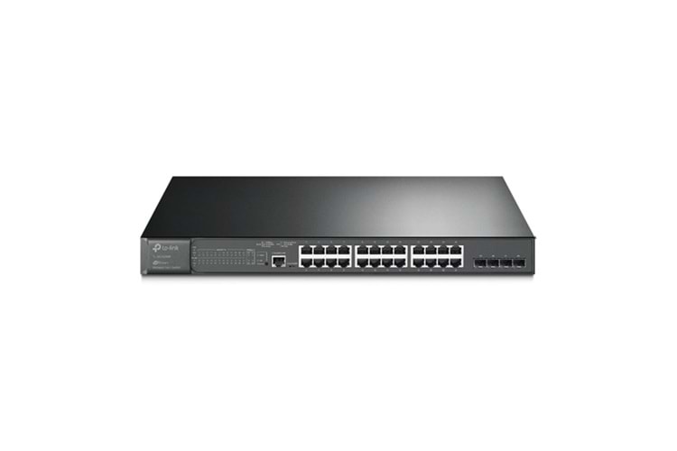 Tp-Link TL-SG3428XMP 24 Port 10-100-1000 Poe+ Switch 4 Port 10GE SFP L2 Çelik Kasa Rack Mount