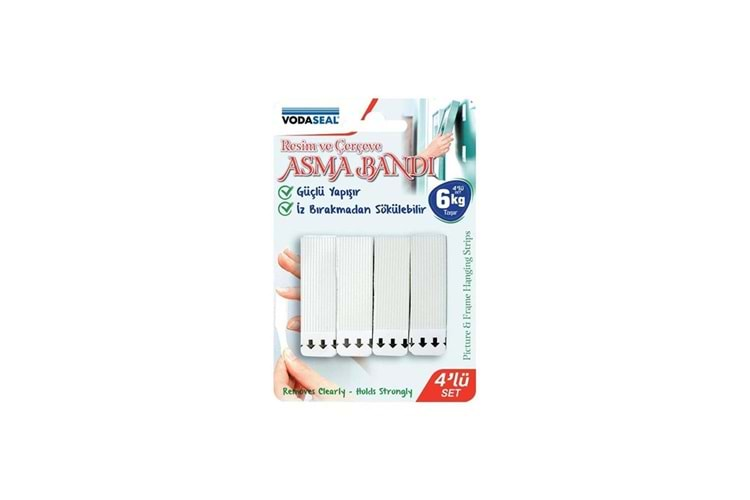 Vodaseal Resim Çerçeve Asma Bandı (6kg Taşır İz Bırakmaz) 4lü