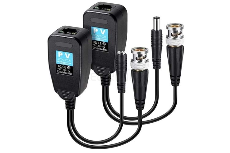 Nova BNC To Ethernet Video Power Balun Çevirici