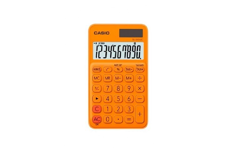 Casio SL-310UC-RG Cep Tipi 10 Hane Turuncu Hesap Makinesi