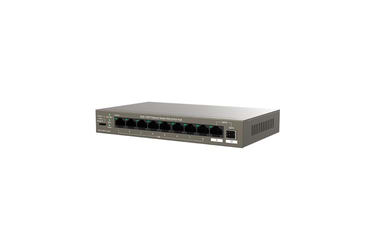 Tenda TEG1110PF-8-120W 9 Port 8 Port Poe+ 10-100-1000 Switch + 1 Port Uplink + 1 Port SFP
