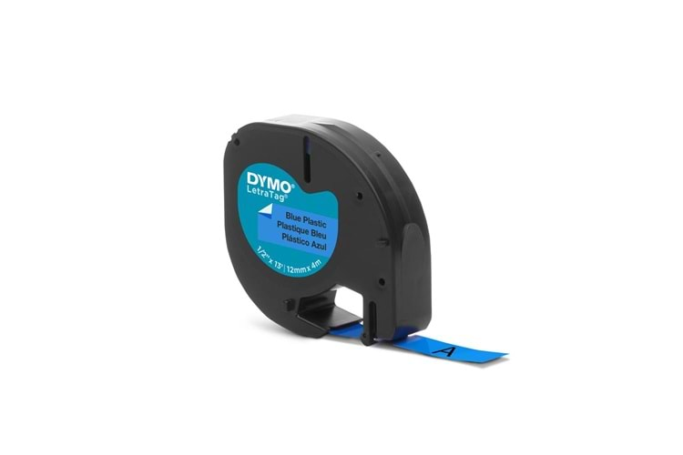 DYMO S0721650 LetraTag Plastik Şerit ( 12 mm X 4 mt ) , Mavi (59426) 91205