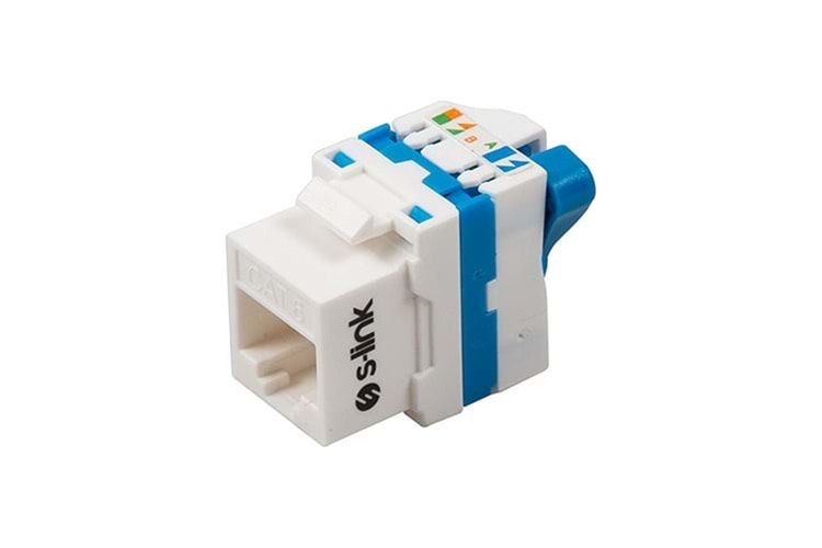 S-link SL-KS75 180 Derece UTP CAT6 Kestone Jack3U 90 Der