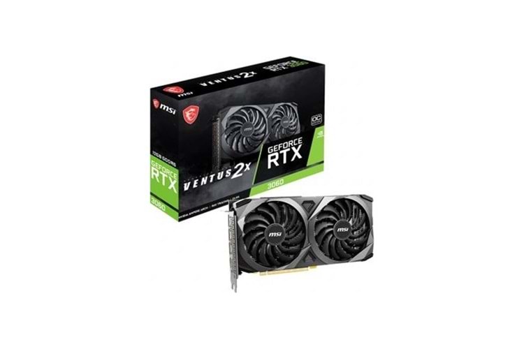 Msi GeForce RTX3060 Ventus 2x OC 12GB 192Bit GDDR6 Ekran Kartı (GeForce RTX 3060 Ventus 2x 12G OC)