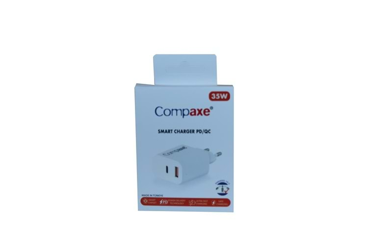 Compaxe CTA-350UT 35W 5V 3A PD-QC+ Type-C Usb Şarj Kablosu