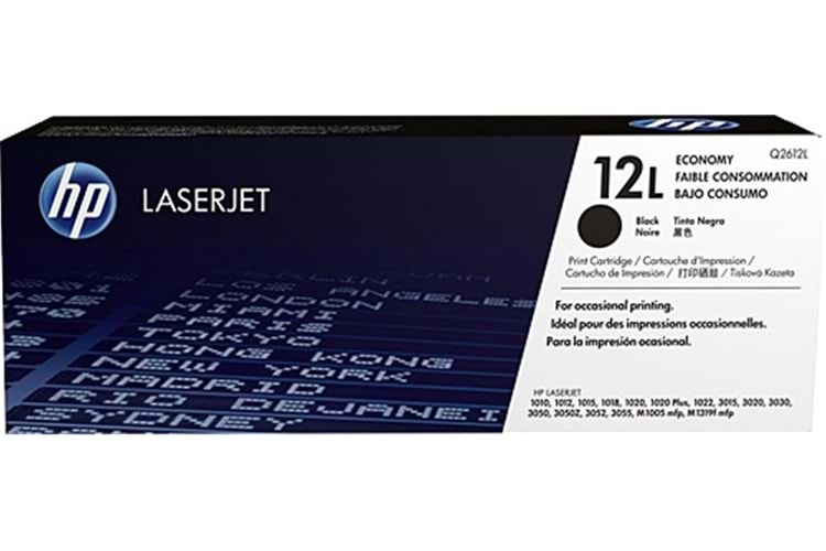 HP 12L Black Siyah 1.000 Sayfa Düşük Kapasite Toner Q2612L