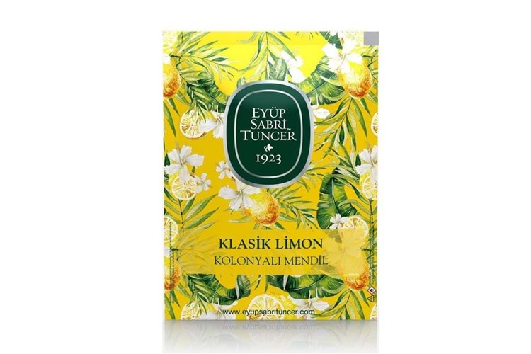 Eyüp Sabri Tuncer 50li Mendil Klasik Limon Kolonyalı (9,3 x 12,5) Doypack