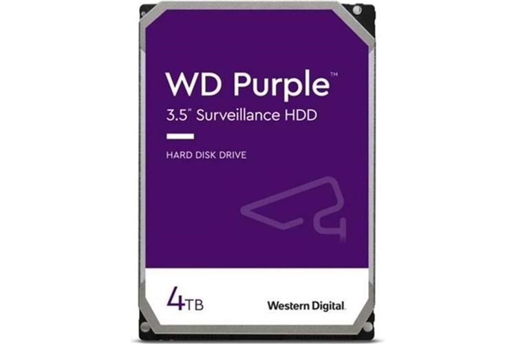 Wd 4Tb 3.5 Purple WD43PURZ Sata3 5400RPM 64MB 7-24 Guvenlık Harddisk