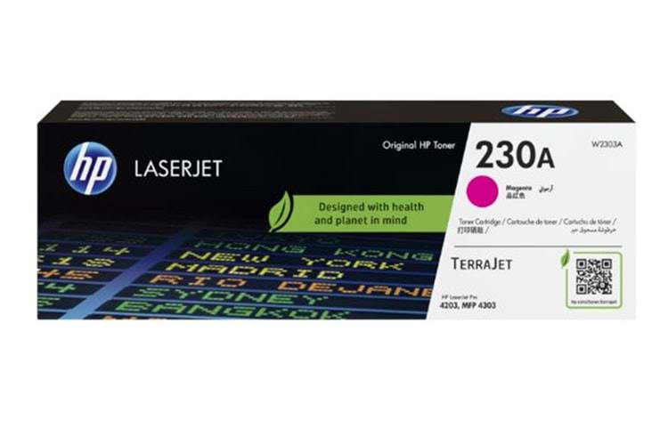 HP 230A Magenta Kırmızı 1.800 Sayfa Toner W2303A