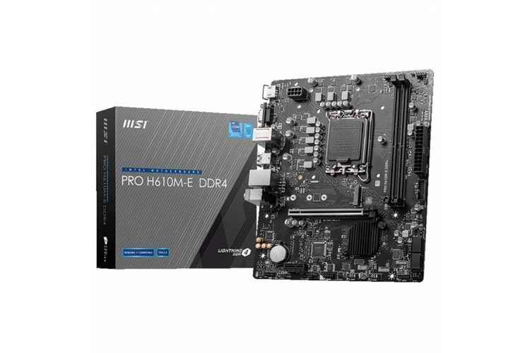 Msı Pro H610M-E 3200MHz DDR4 Soket 1700 M.2 HDMI VGA mATX Anakart