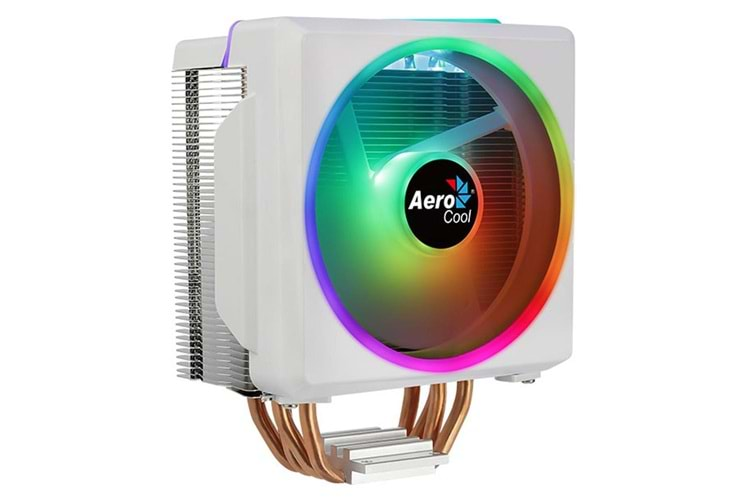 Aerocool AE-CC-CYLN4F-W Cylon 4F Beyaz 12cm ARGB Şeffaf Fan İşlemci Soğutucu