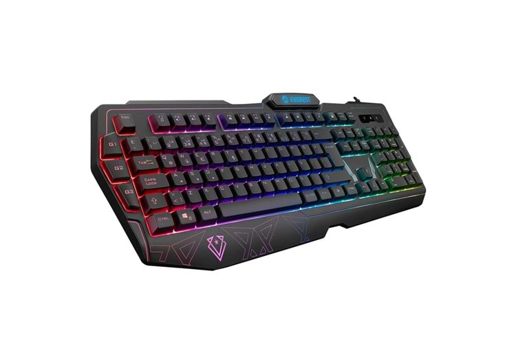 Everest KB-GX61 FORMULA USB RGB Aydınlatmalı 3 Makro Tuşlu Bilek Destekli Gaming Oyuncu Klavyesi