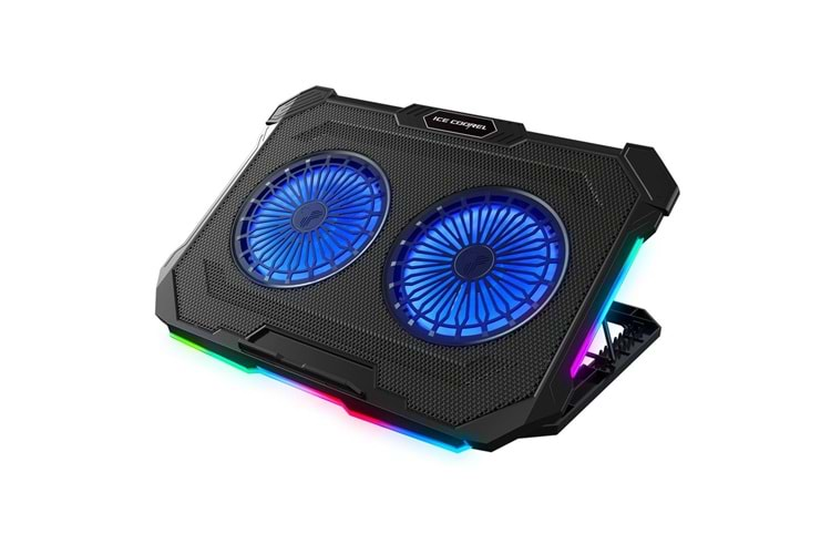 Rampage Sirius S46 RGB Işıklı 2 Fanlı Yükseklik Ayarlı 125 -125-15 2 USB Port Notebook Soğutucu