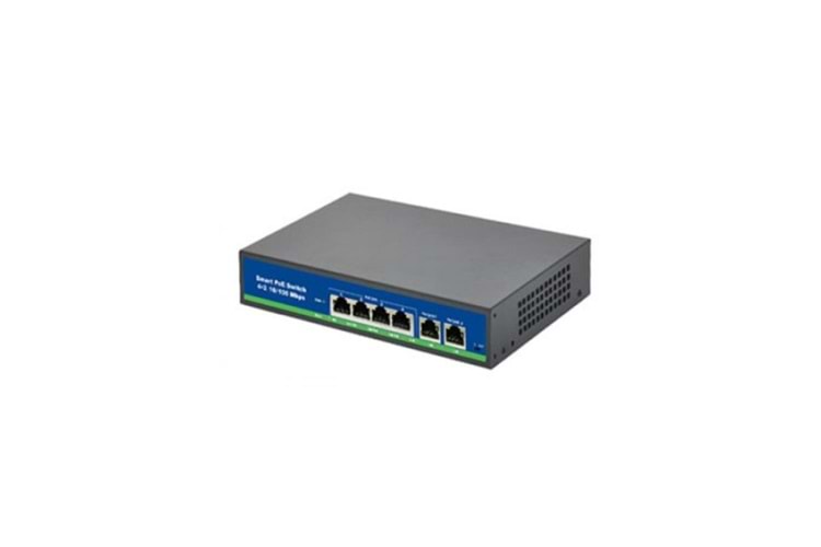 ISEE ISS-3006P 4 Port Poe+ 10-100 Mbps 2 Port 10-100 Uplink Switch 60W