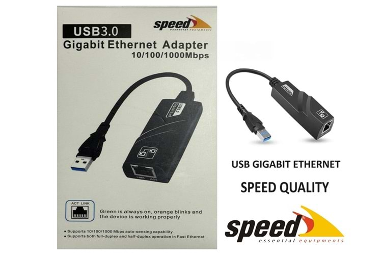 Speed UE050 10-100-1000 USB 2.0-3.0 Gigabit Ethernet Çevirici