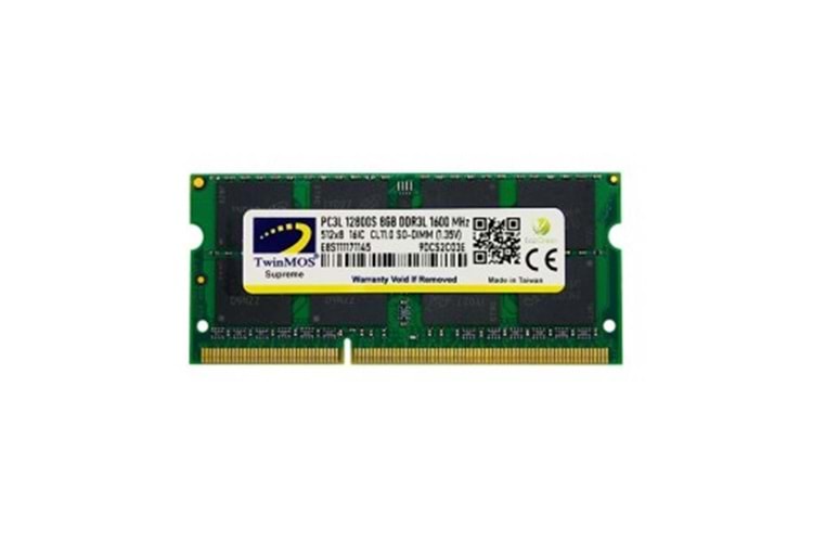 TwinMOS 8GB DDR3 1600MHz CL16 1.5V MDD38GB1600N Notebook Ram