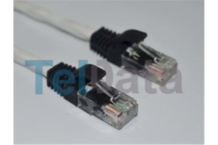 Teldata TLD-100B Cat6 1MT Beyaz Utp Patch Kablo