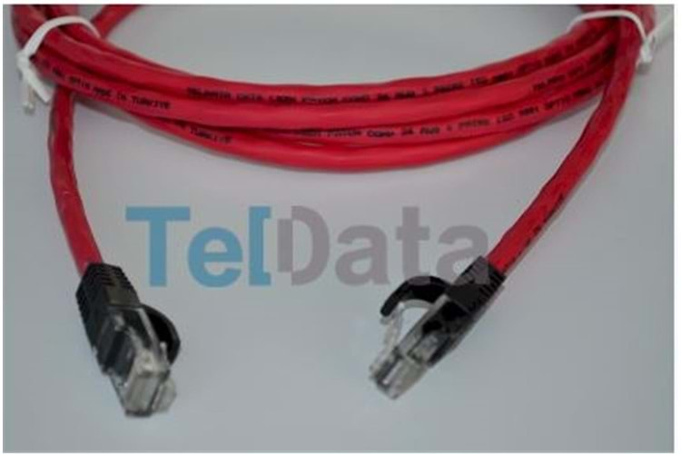 Teldata TLD-030K Cat6 0.30MT Kırmızı Utp Patch Kablo