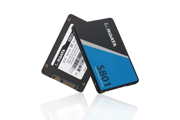 Ridata 256Gb Sata III (6Gb-s) S801 Read Up 520MB-s SSD Harddisk