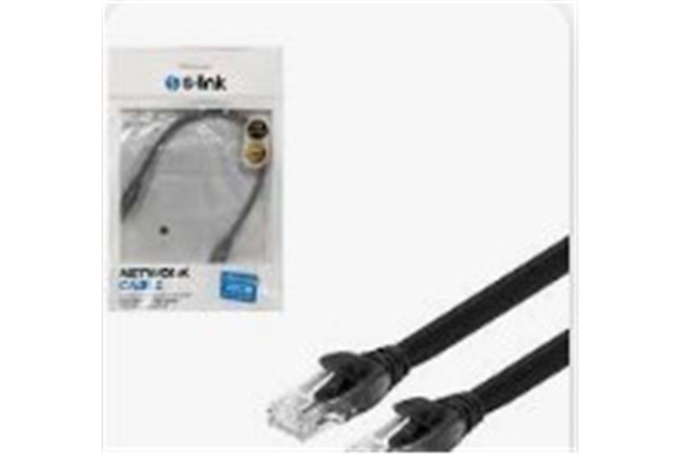 S-link SL-CAT6030 0.30mt Utp Cat6 Siyah Patch Kablo