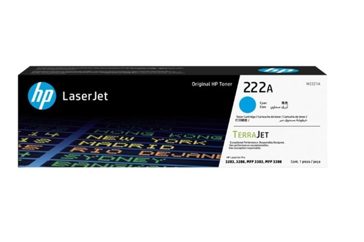 Hp 222A Cyan Mavi 1.200 Sayfa Toner W2221A