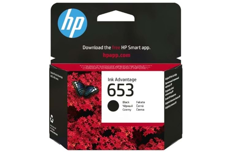 HP 653 Black Siyah Kartuş 3YM75AE