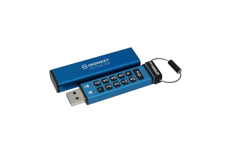 Kingston IKKP200-256GB 256GB IronKey Keypad 200, FIPS 140-3 Lvl 3 (Pending) Flash Bellek