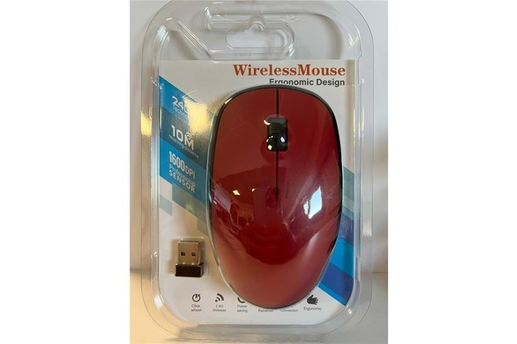 Elba G-212 Kırmızı 2.4Ghz Kablosuz Mouse