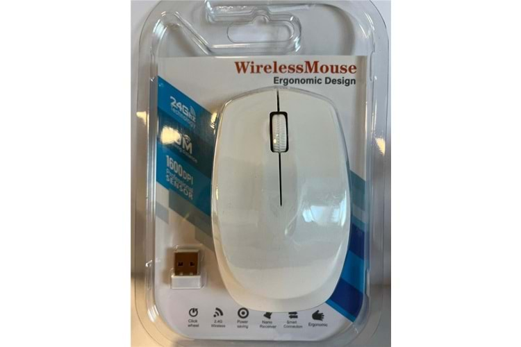 Elba G-229 Beyaz 2.4Ghz Kablosuz Mouse