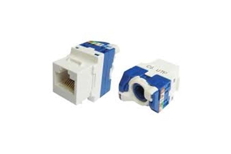 Teldata TLD-UTP180 CAT6 180° UTP Keystone Jack 10 lu Paket Legrand Type