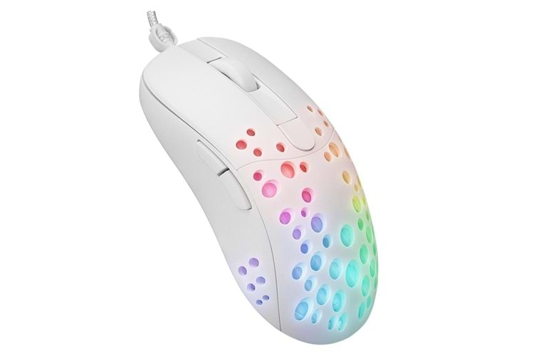 Altec Lansing ALGM7622 Beyaz USB Kablolu 6 Tuşlu Renkli Led Işıklı 8000DPI Gaming Oyuncu Mouse