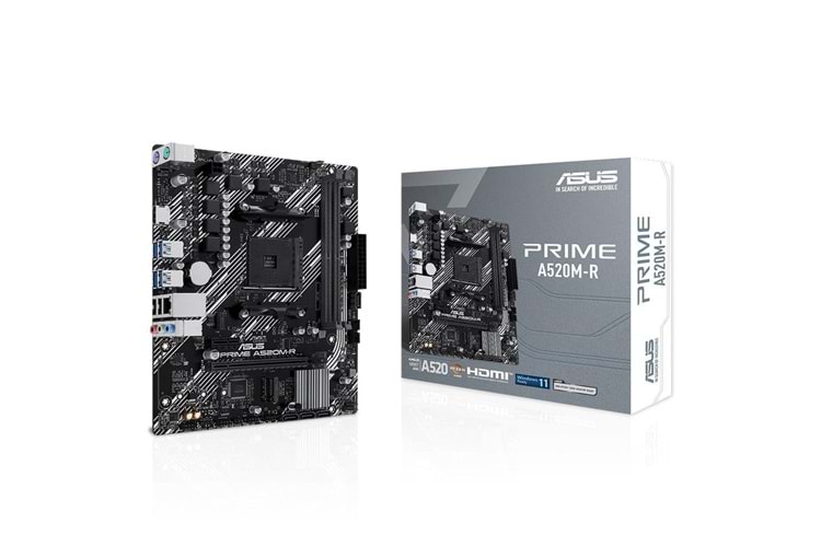 Asus PRIME A520M-R 5100Mhz OC DDR4 Soket AM4 M.2 HDMI mATX Anakart