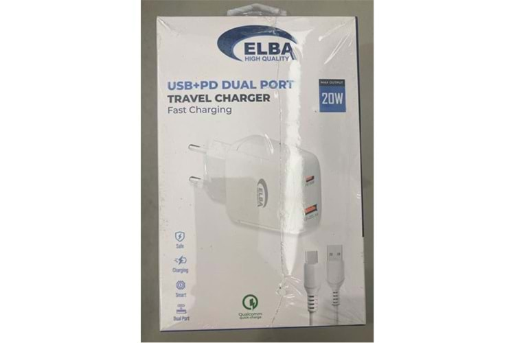 ELB44 ELBA 20W 2Lİ PD+USB TYPE-C SET