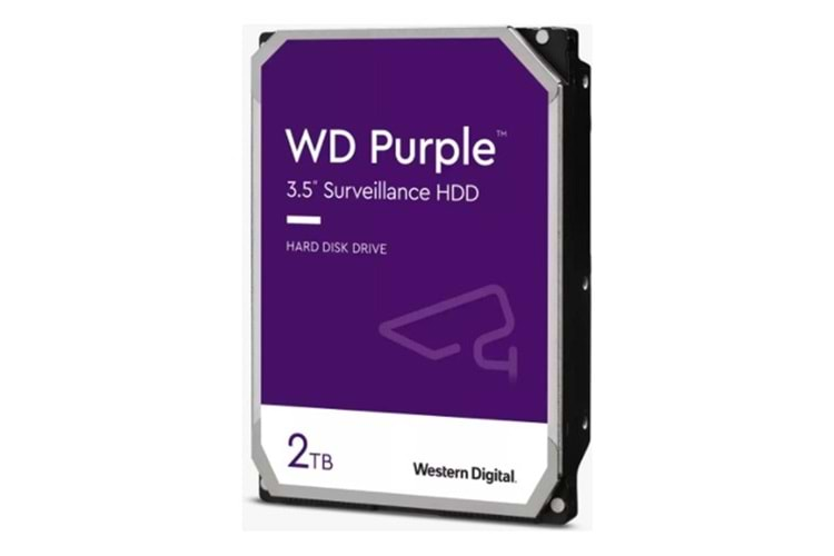 Wd 2Tb Purple WD23PURZ 3.5¨ 5400RPM 64MB SATA 6GB-s 7x24 Güvenlik Diski (Resmi Distribitör Ürünü)