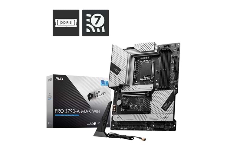 Msi Pro Z790-A Max WIFI DDR5 Intel Z790 Soket 1700 DDR5 7800(OC)MHz ATX Gaming (Oyuncu) Anakart