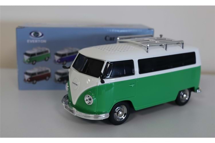 EVERTON RT-1945 Yeşil Arabalı Bluetooth Fm-Usb-Tf-Aux Şarjlı Nostaljik Radyo
