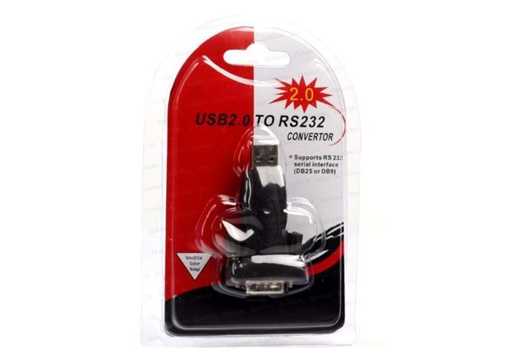 Dark Profesyonel USB 2.0- RS232 Dönüştürücü Kablo 