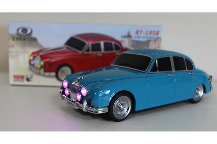 EVERTON RT-1958 Zümrüt Yeşil (Emerald) Arabalı Bluetooth Fm-Usb-Tf-Aux Şarjlı Nostaljik Radyo